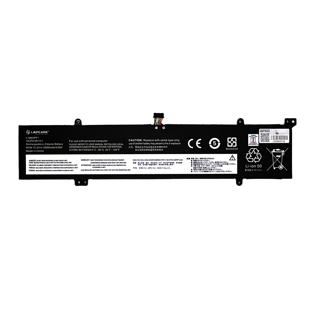 Lapcare Laptop Battery Compatible For Lenovo Ideapad S740 | Yoga C940 | Type A | Short Cable | L18M4PF1 view 2